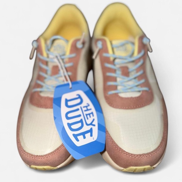 Hey Dude Cream and Tan Casual Shoes - Picture 1 of 6